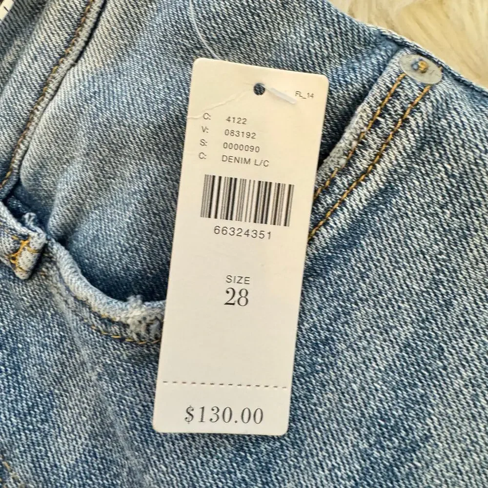 Pilcro and The Letterpress The Cigarette Distressed Denim Jeans 28 NWT